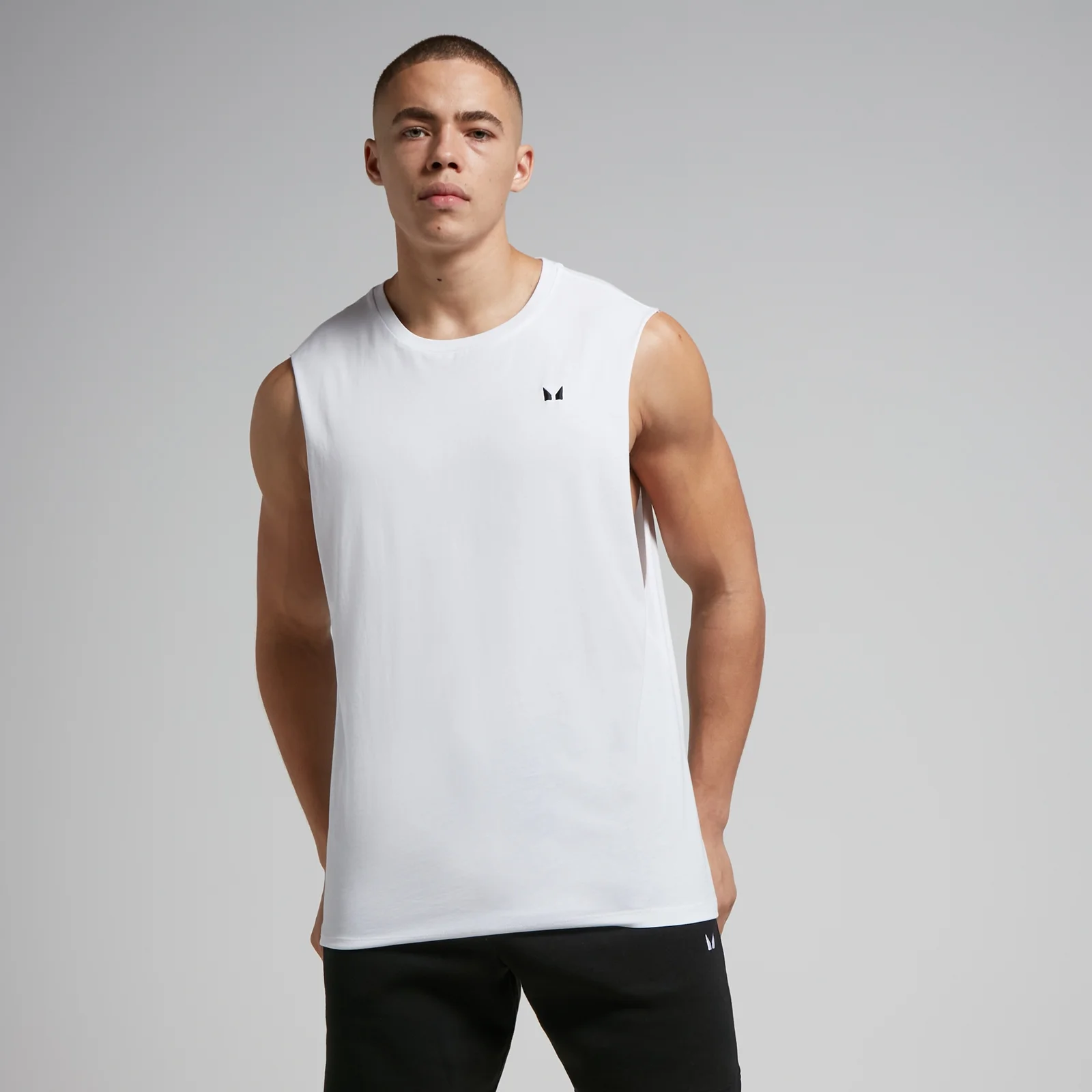 MP Men's Rest Day Drop Armhole Tank Top – White - XS Bild 1