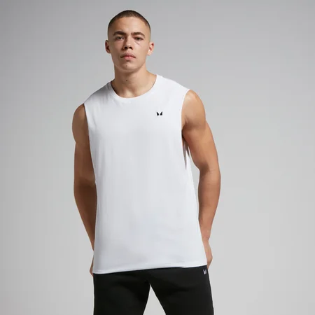 MP Men's Rest Day Drop Armhole Tank Top – White