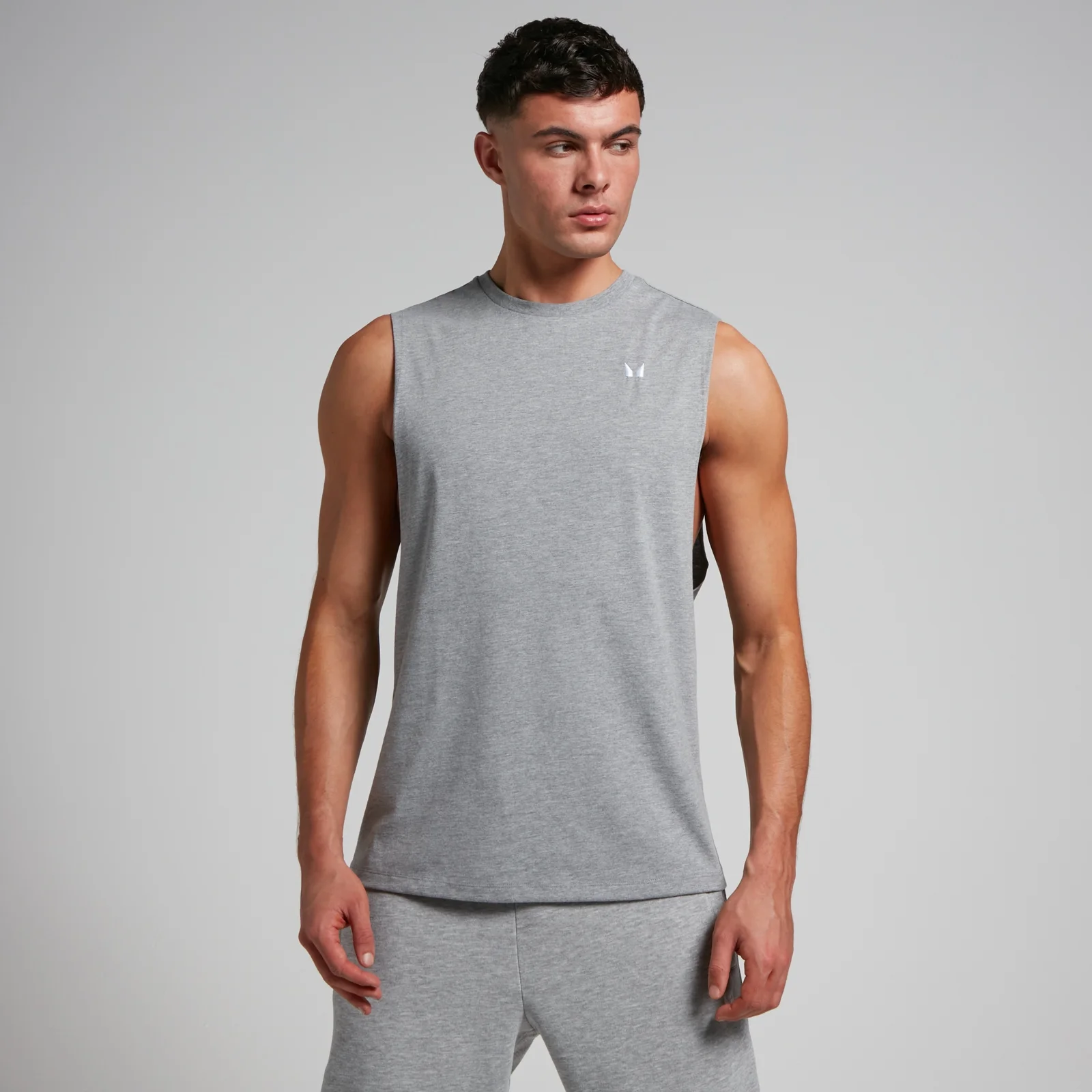 MP Men's Rest Day Drop Armhole Tank Top – Grey Marl - XS Bild 1