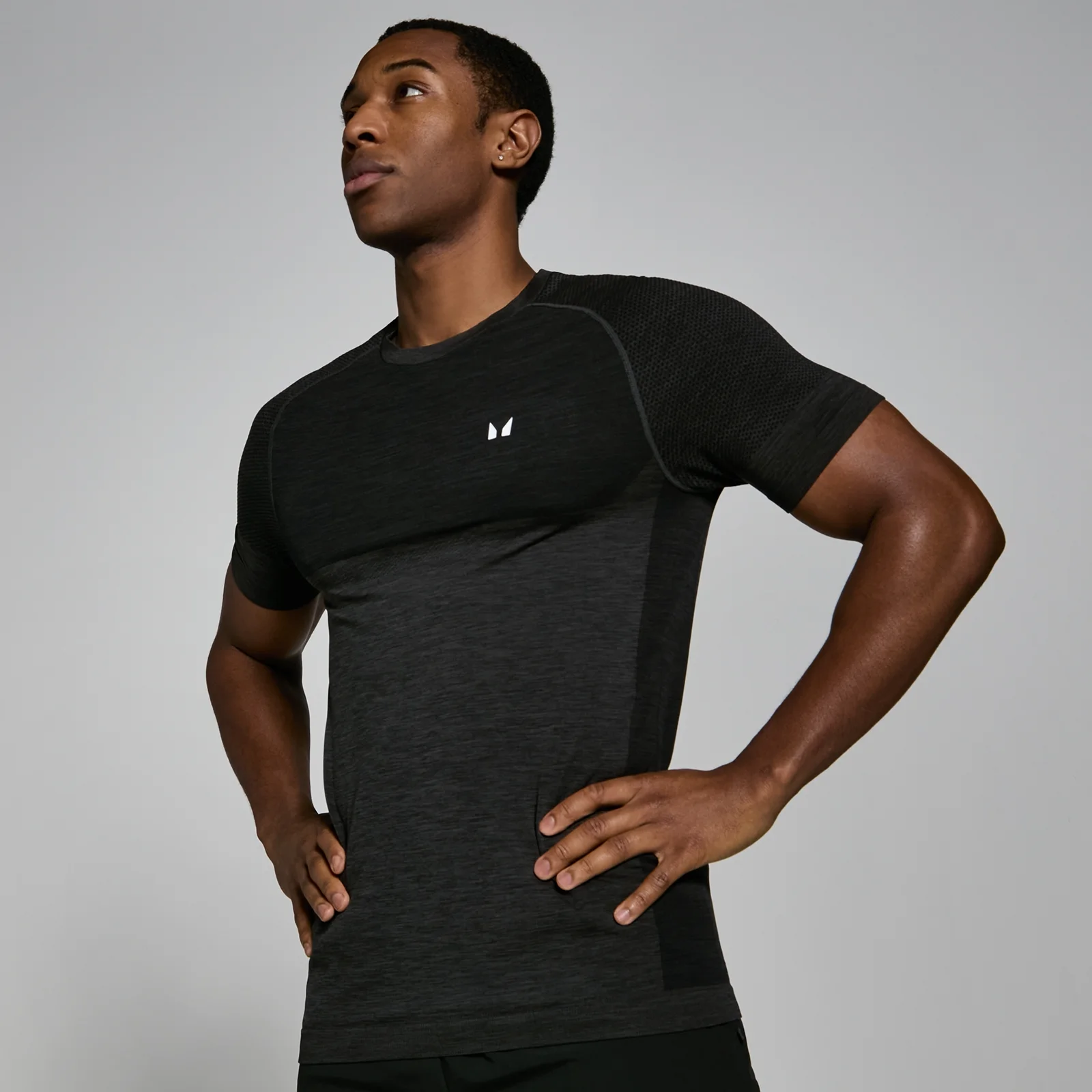 MP Men's Seamless Short Sleeve T-Shirt – Black Marl - XS Bild 1