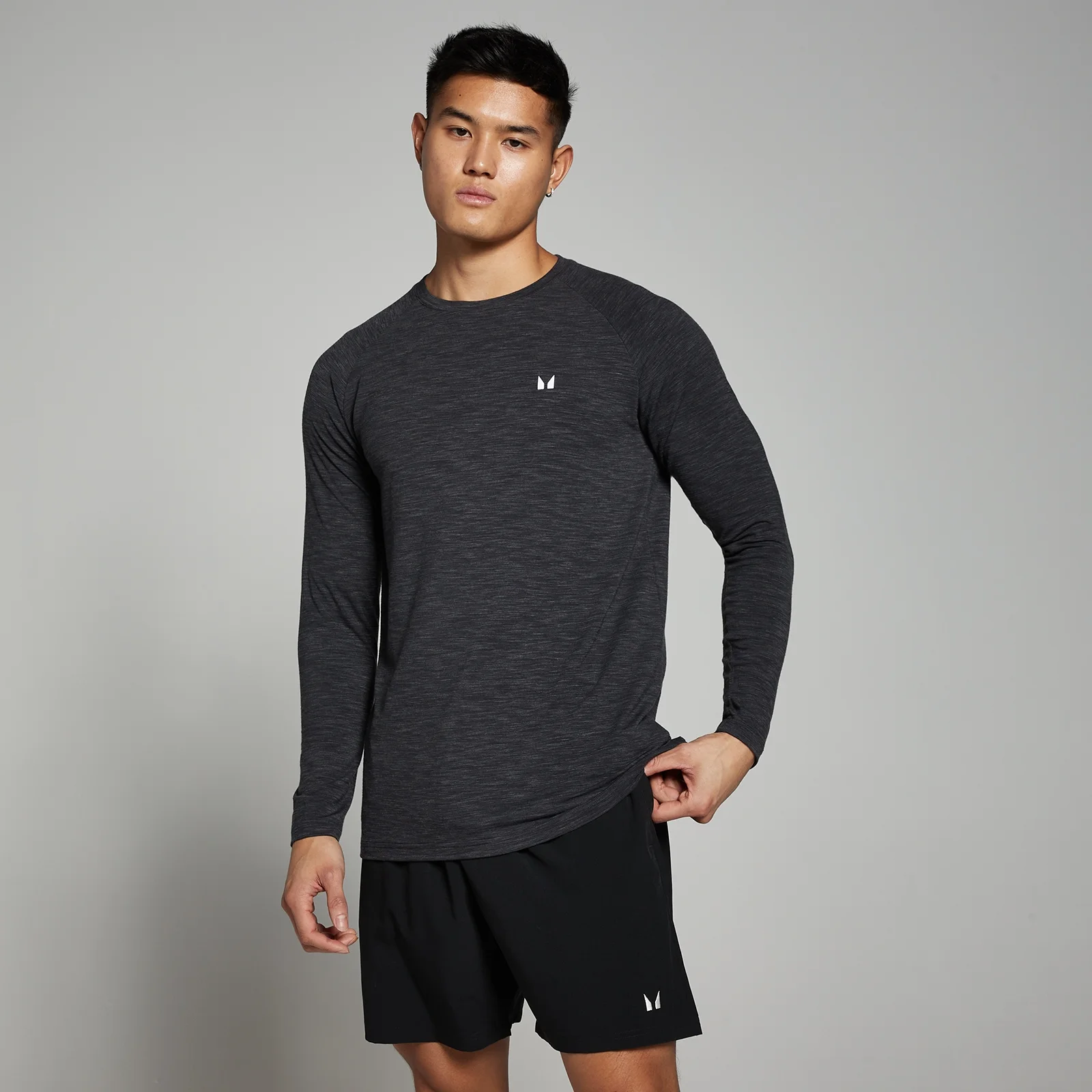 MP Men's Performance Long Sleeve Top – Black Marl - S Bild 1