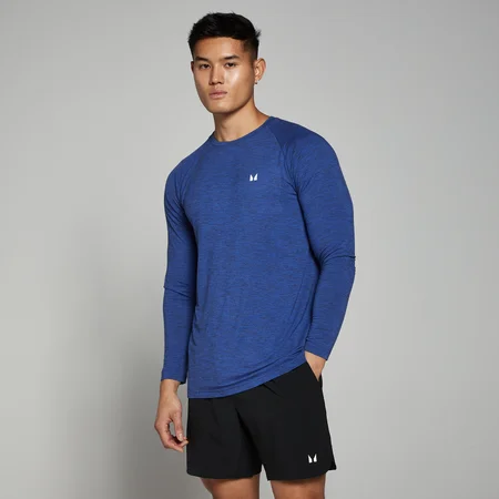 MP Men's Performance Long Sleeve Top – Cobalt Blue Marl