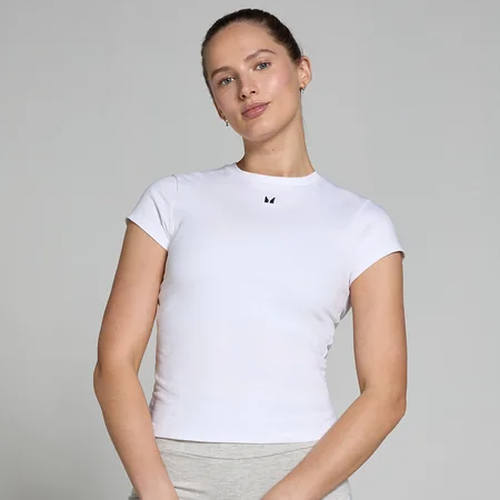MP Women's Basics Body Fit Short Sleeve T-Shirt – White