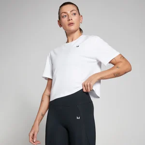 MP Women's Basics Boxy Short Sleeve Crop T-Shirt – White - Size XXS