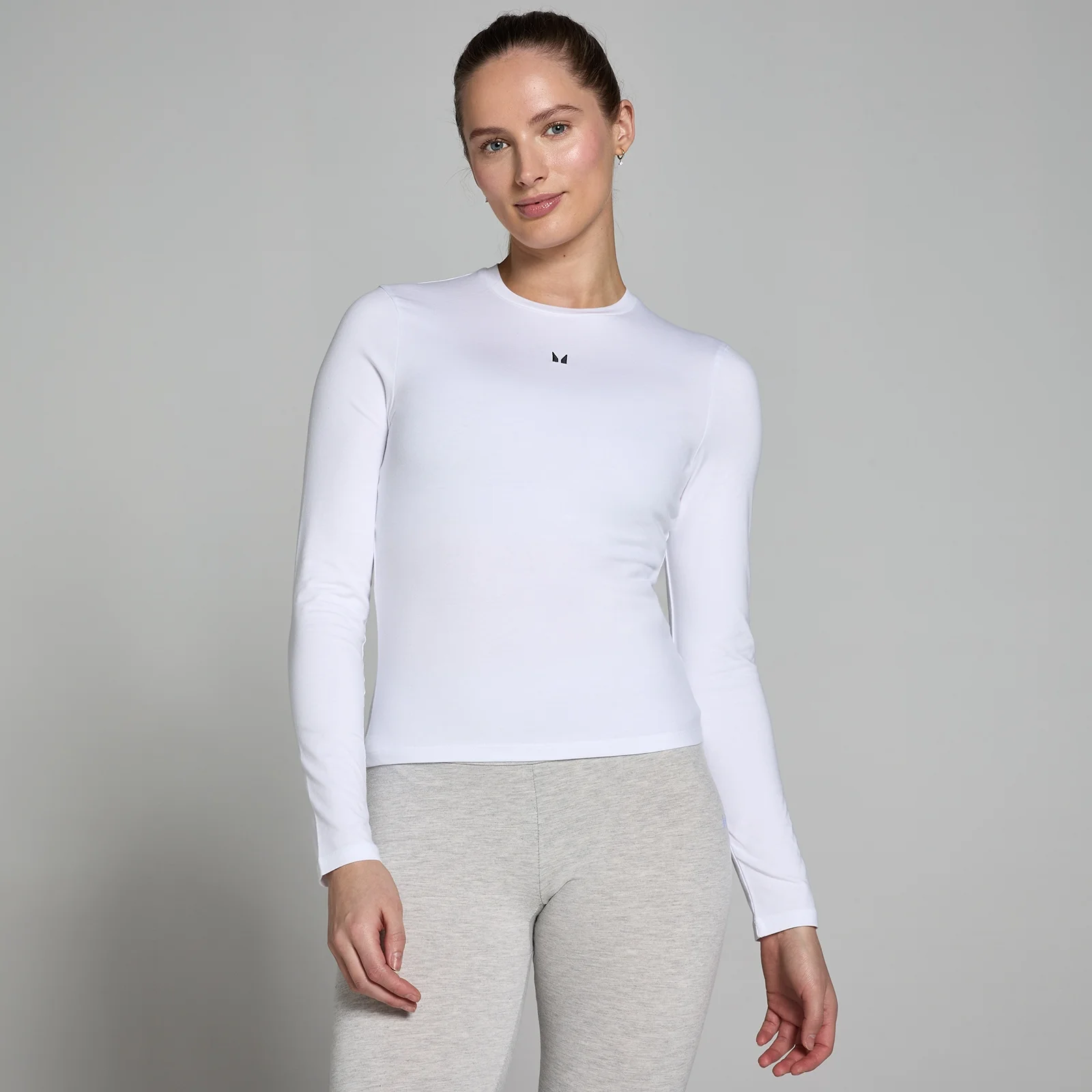 MP Women's Basics Body Fit Long Sleeve T-Shirt – White - XXS Bild 1