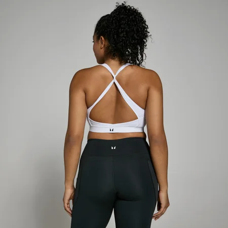 MP Women's Power Cross Back Sports Bra – White