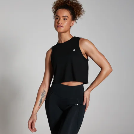 MP Women's Training Cropped Vest – Black