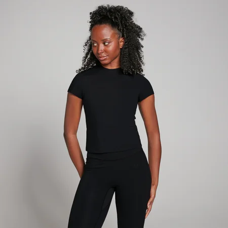 MP Women's Tempo Body Fit Short Sleeve T-Shirt – Black