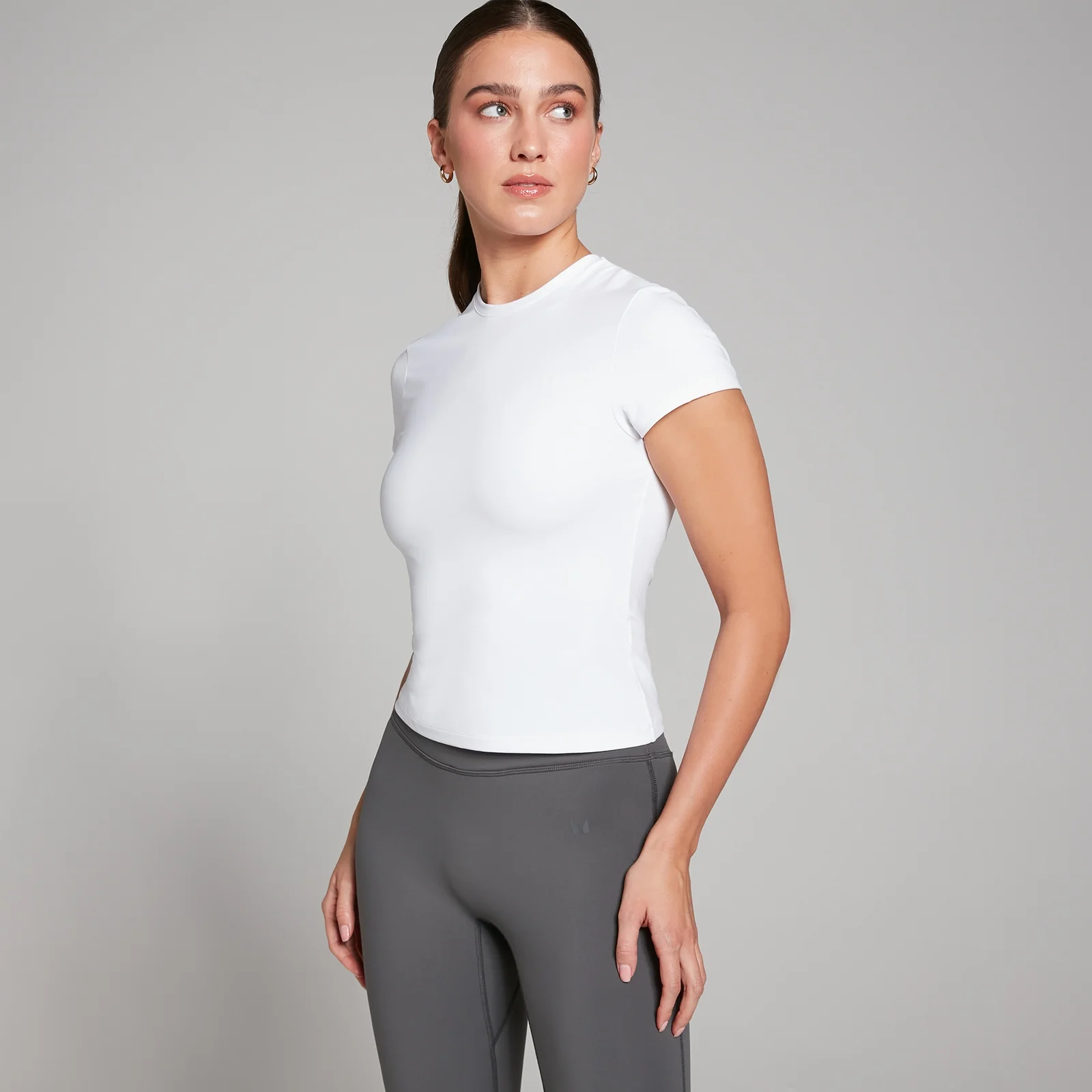 MP Women's Tempo Body Fit Short Sleeve T-Shirt – White - XXS Bild 1