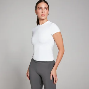 MP Women's Tempo Body Fit Short Sleeve T-Shirt – White - Size XXS
