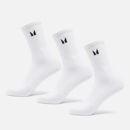 MP Unisex Crew Socks (3 Pack) – White
