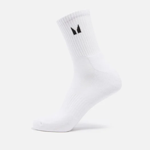 MP Unisex Crew Socks – White - UK 2-5