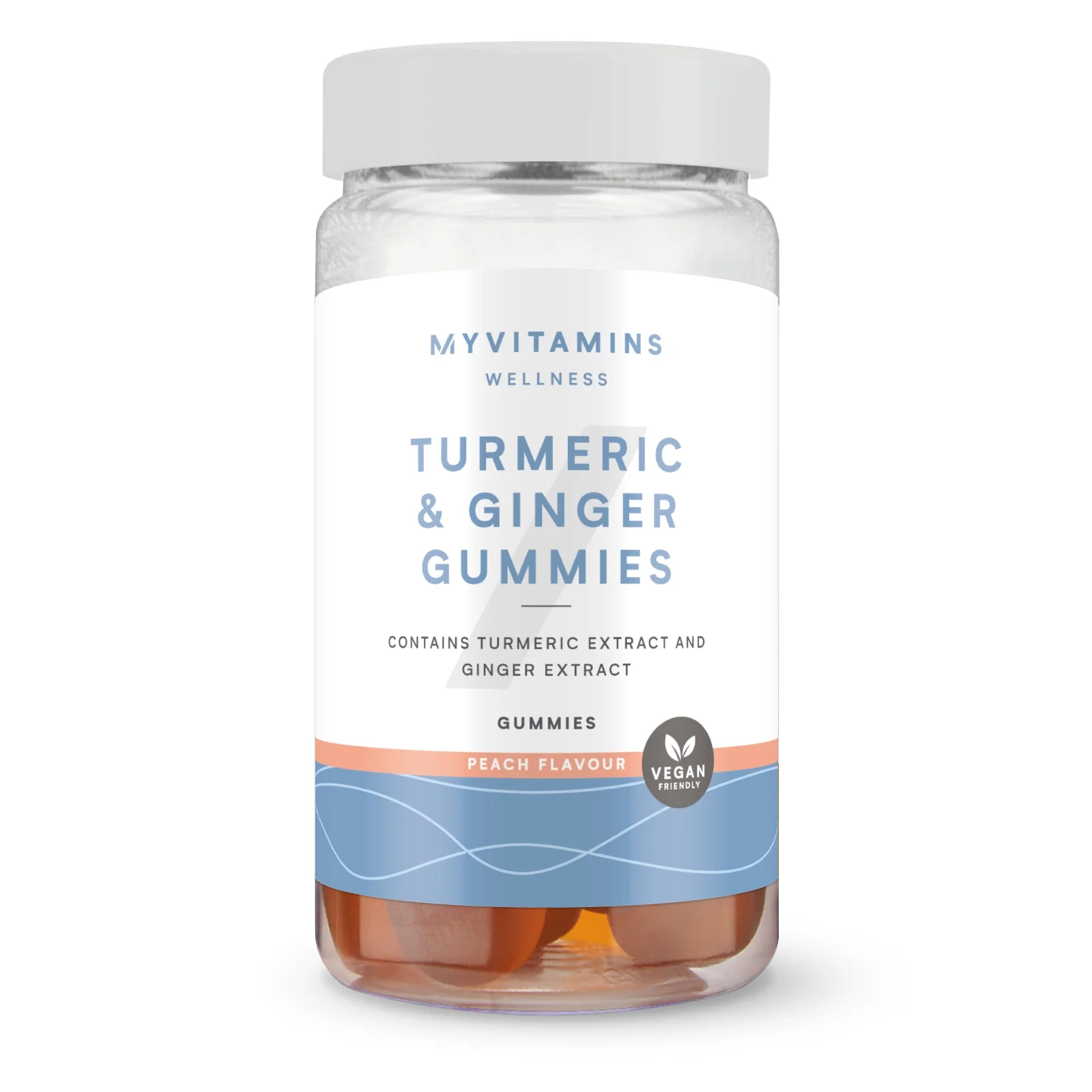 Myvitamins Turmeric & Ginger Gummies - 60GUMMIES, 30servings - Peach Bild 1