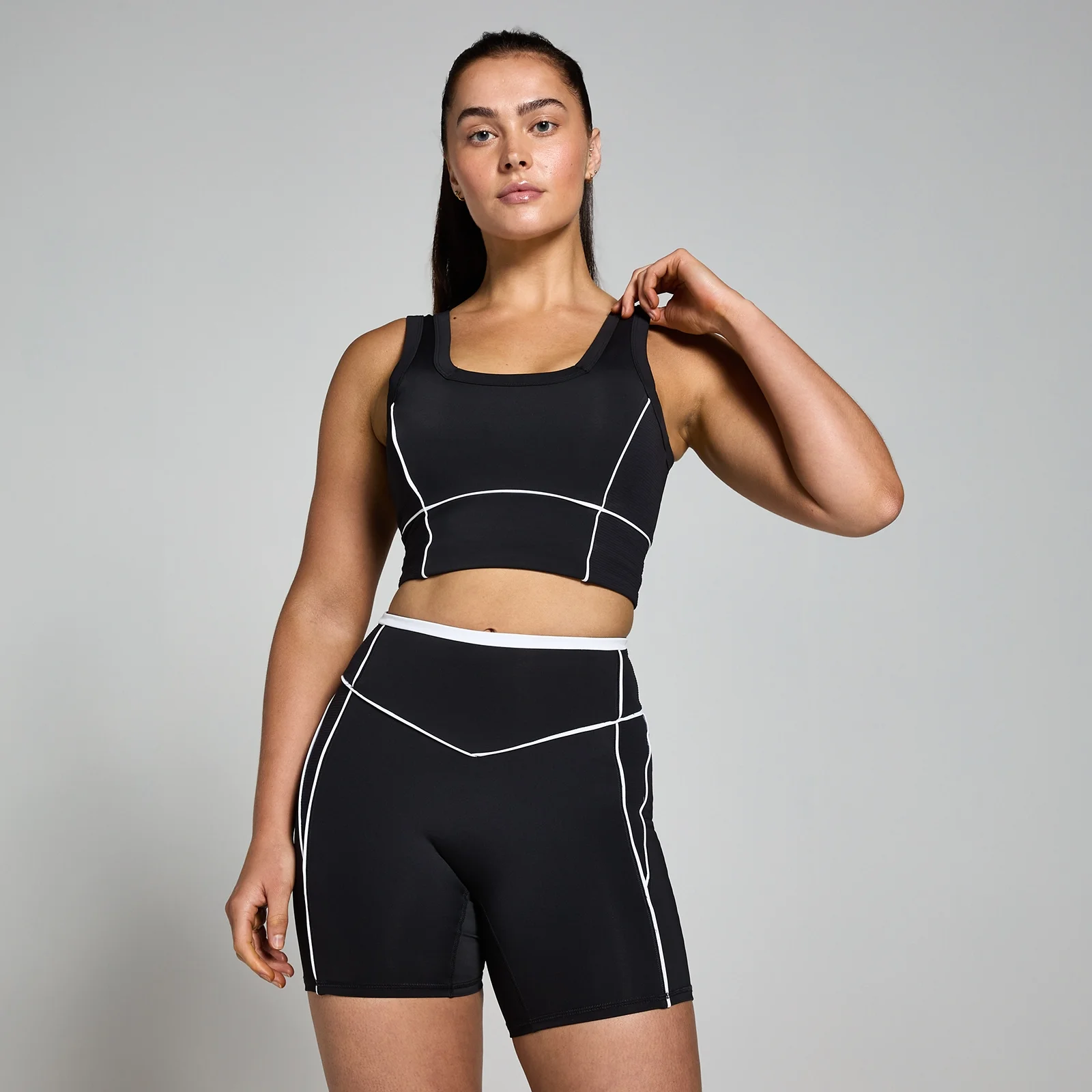 MP Women's Tempo Contrast Texture Sports Bra – Black - XXL Bild 1