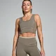 MP Women's Tempo Contrast Texture Sports Bra – Espresso