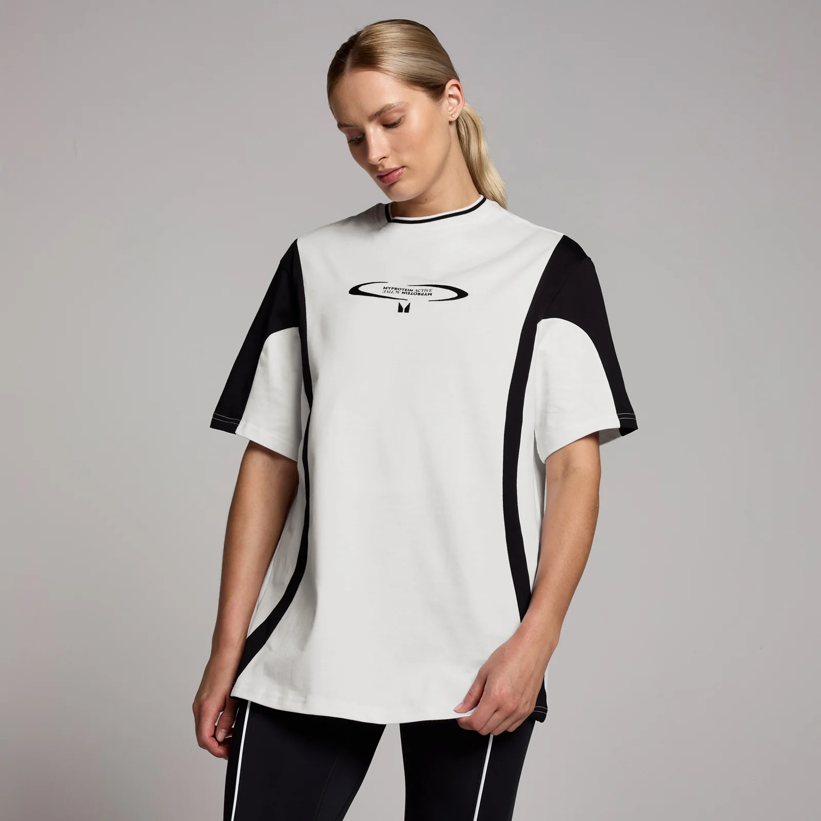 MP Women's Tempo Contrast Retro Oversized T-Shirt – White - XXS-XS Bild 1