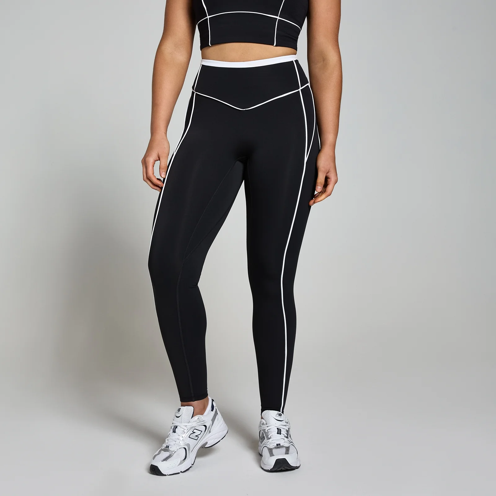 MP Women's Tempo Contrast Texture Leggings – Black - XS Bild 1