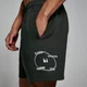 MP Men's Tracking Graphic Sweatshorts − Washed Black