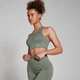 MP Tempo Rib Seamless Asymmetric Bra för kvinnor – Moss Green