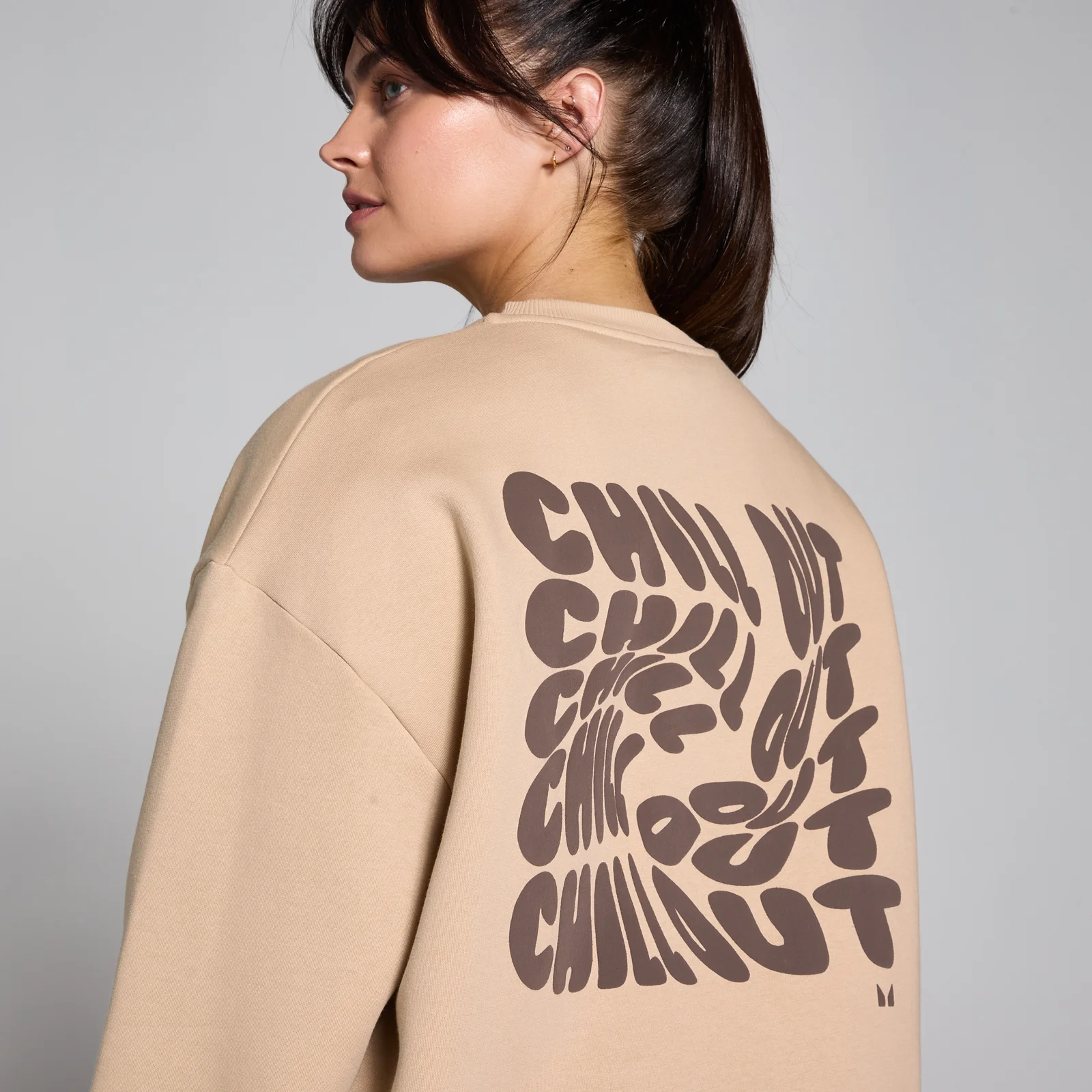 MP Women's Tempo Oversized Chill Out Graphic Sweatshirt – Cream - M Bild 1