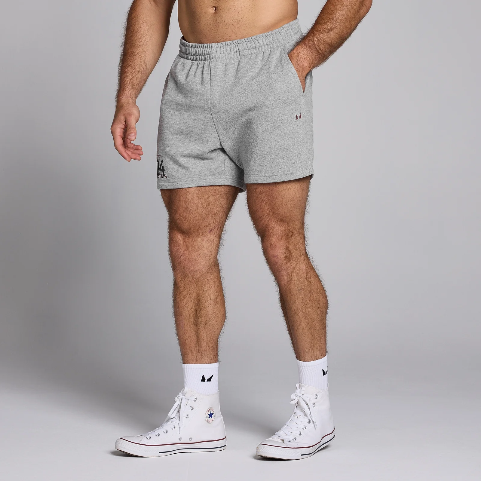 MP Men's Origin Graphic 5" Sweatshorts – Grey Marl - XXXL Bild 1