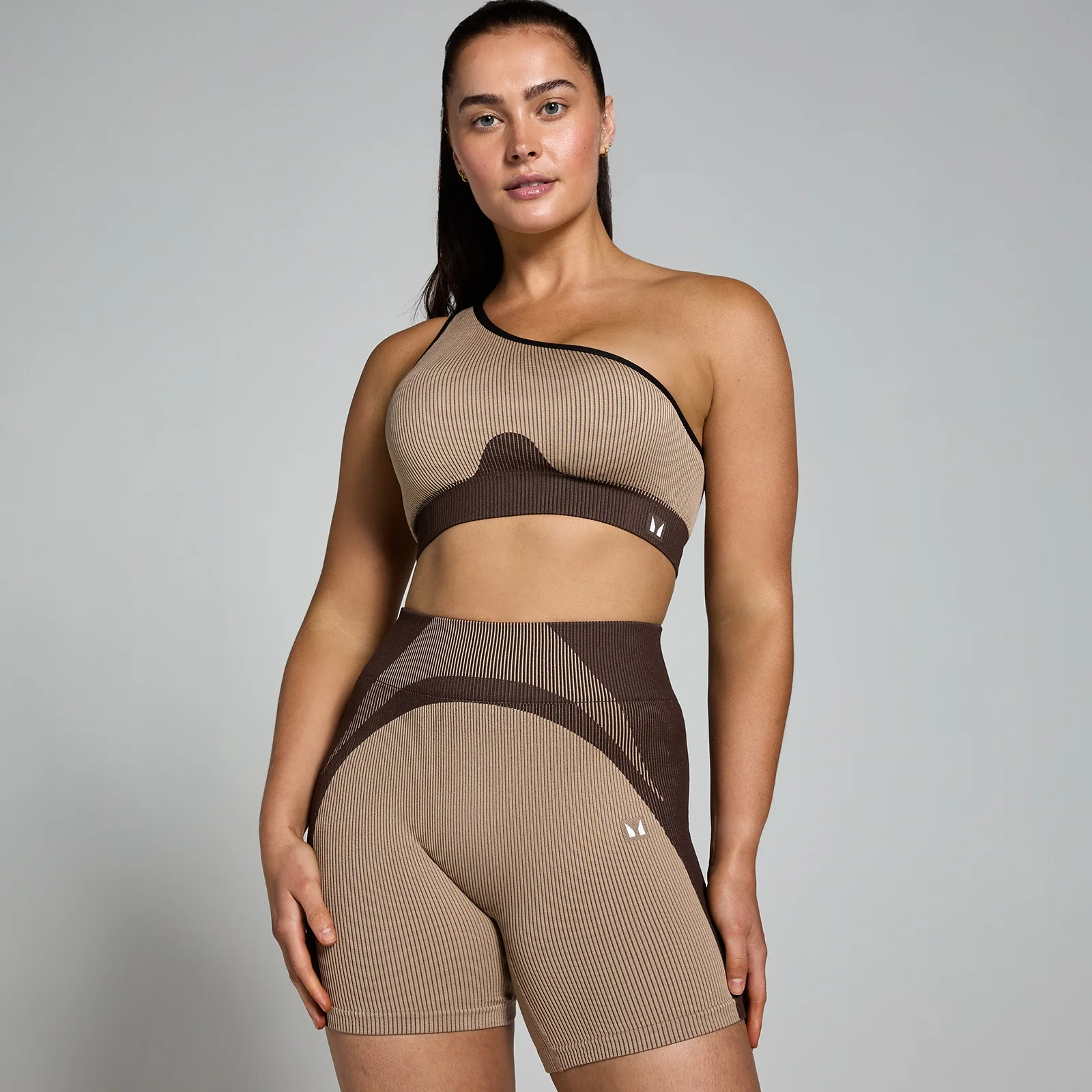 MP Women's Contrast Rib Seamless Bra – Cashmere/Espresso - L Bild 1