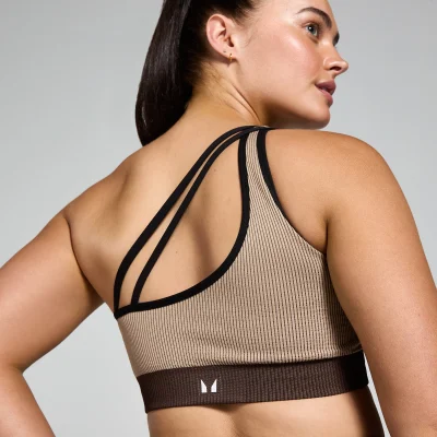 MP Women's Contrast Rib Seamless Bra – Cashmere/Espresso - L Bild 6