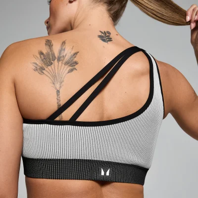 MP Women's Contrast Rib Seamless Bra – Black/Grey - L Bild 6