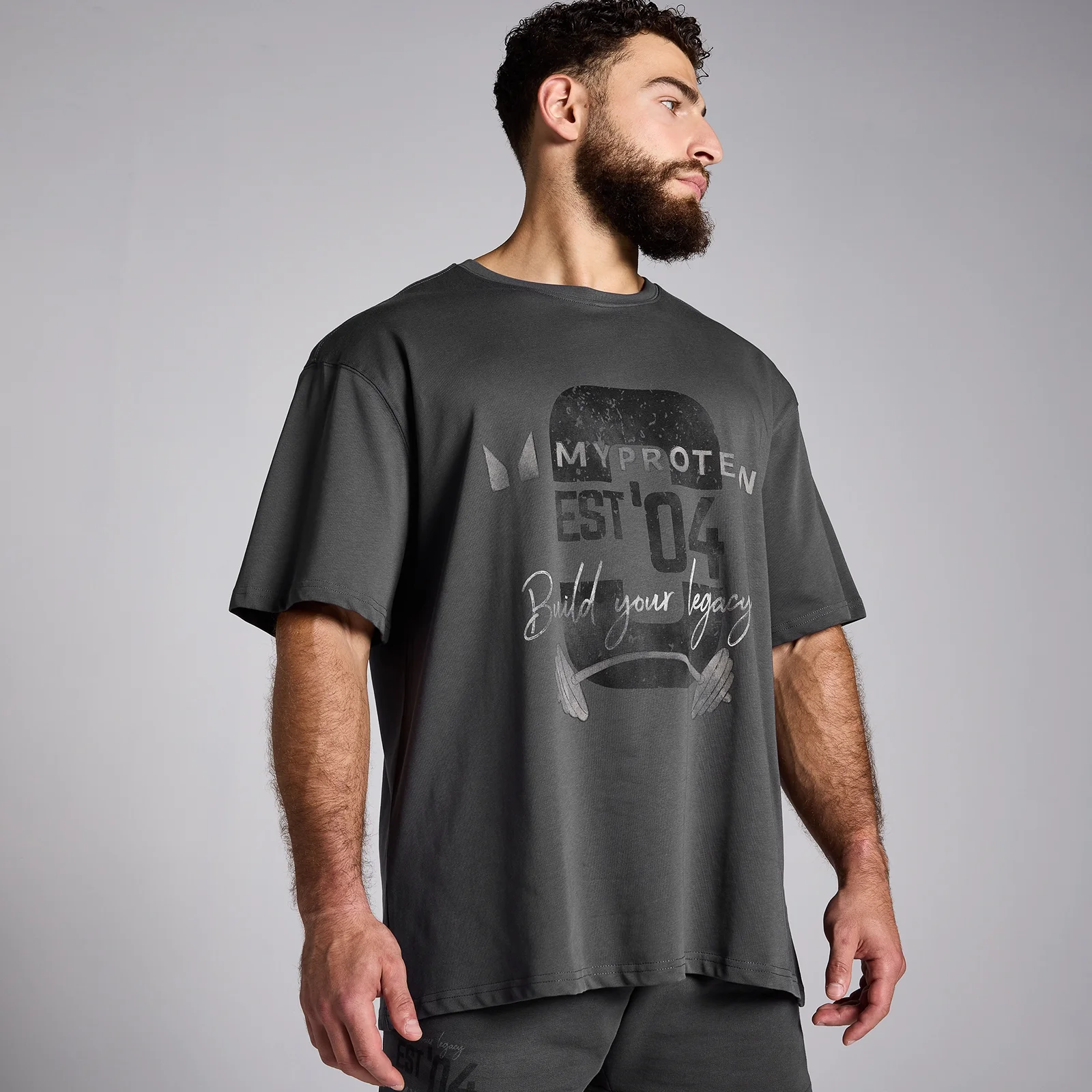 MP Origin Graphic T-Shirt – Washed Grey - S-M Bild 1