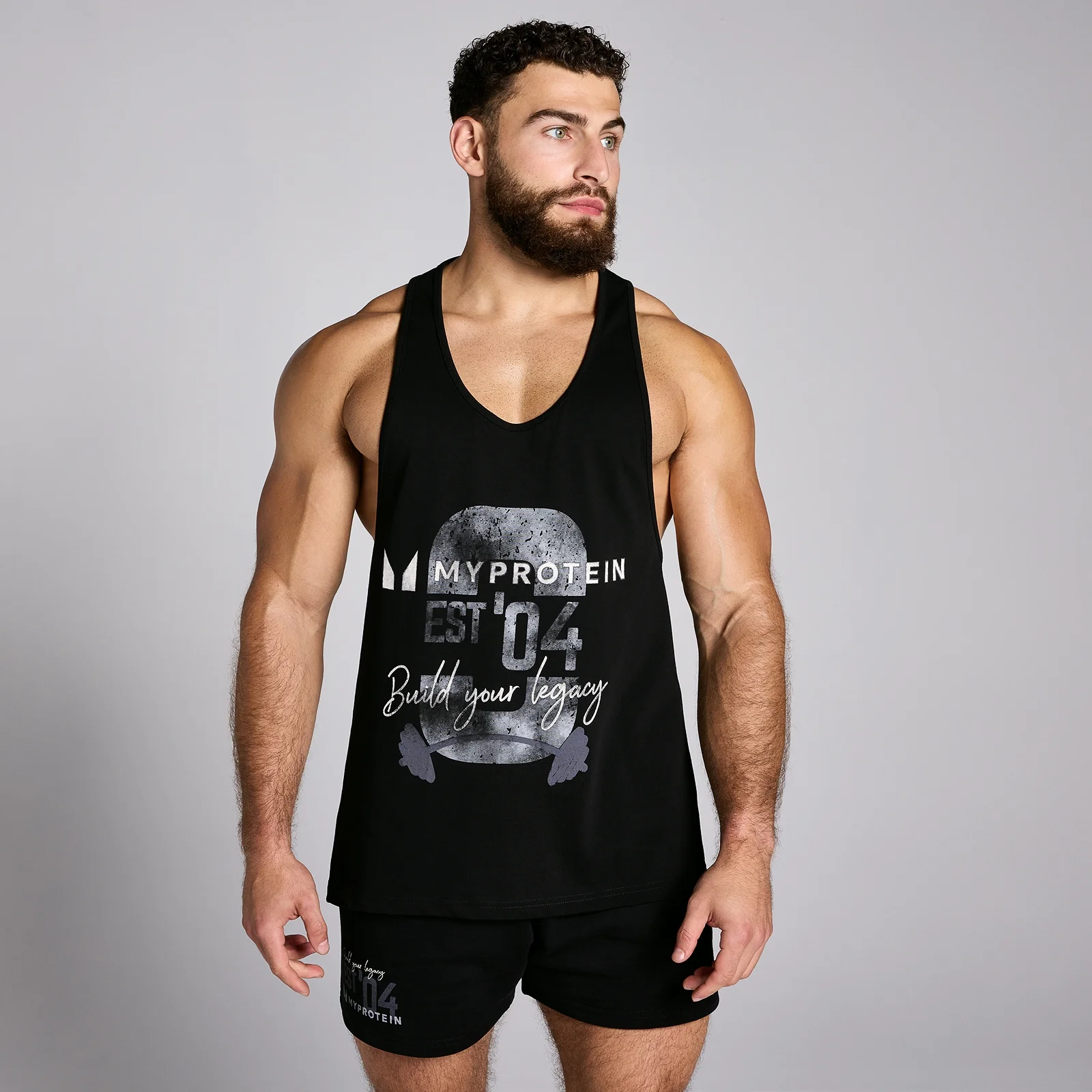 MP Men's Origin Graphic Stringer Washed Black - XS Bild 1