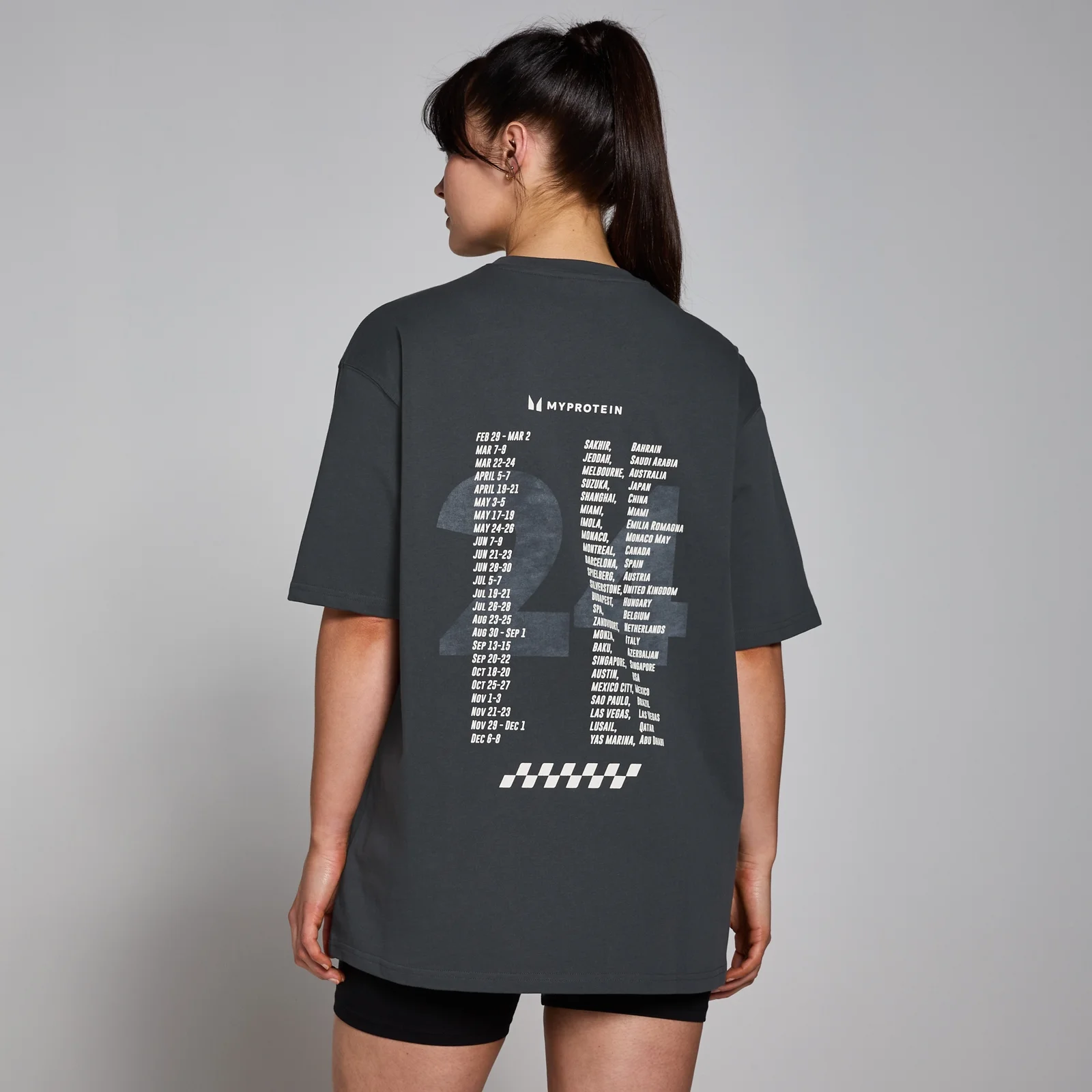 MP Race Day Graphic T-Shirt – Washed Black - XXS-XS Bild 1