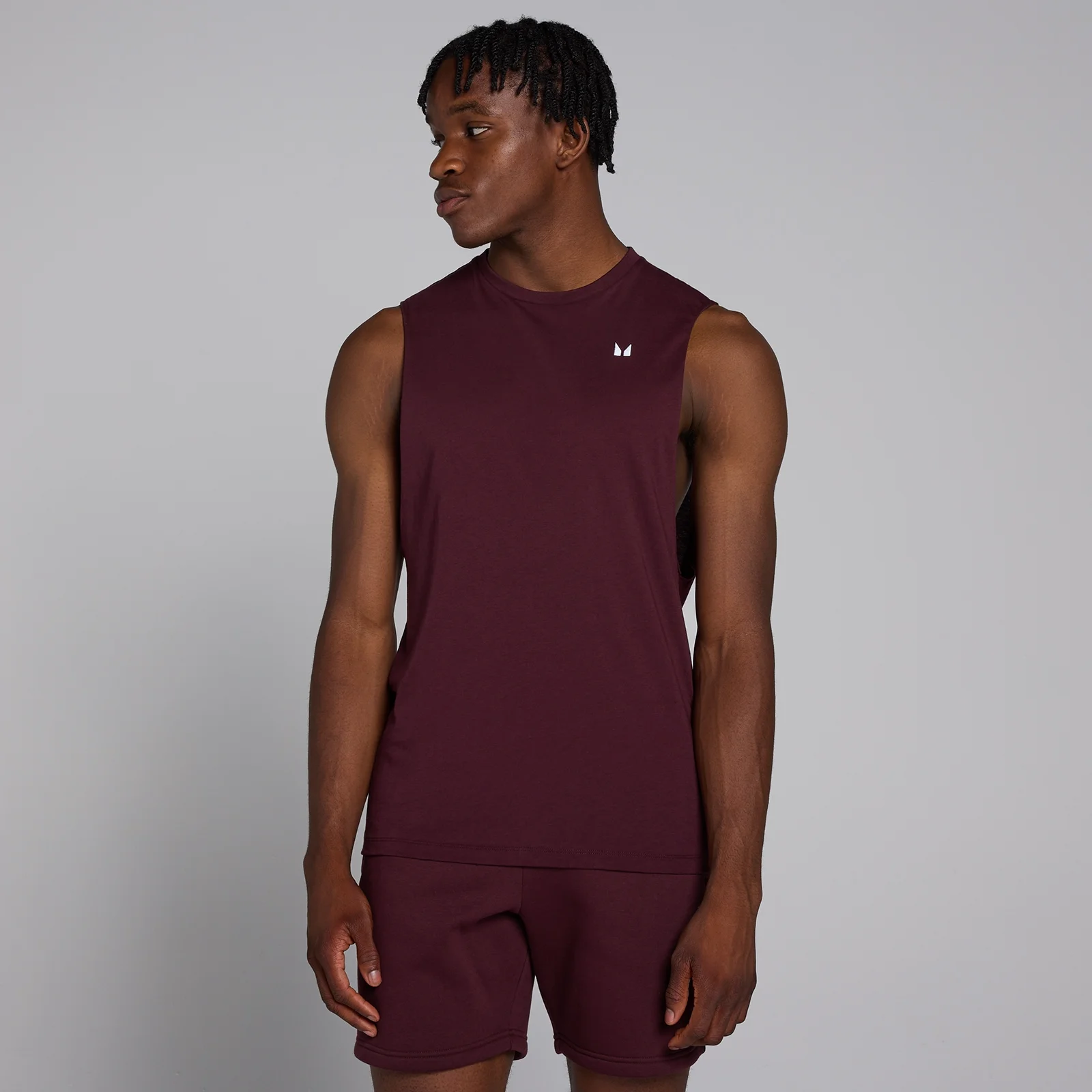 MP Men's Rest Day Drop Armhole Tank Top – Deep Berry - XS Bild 1