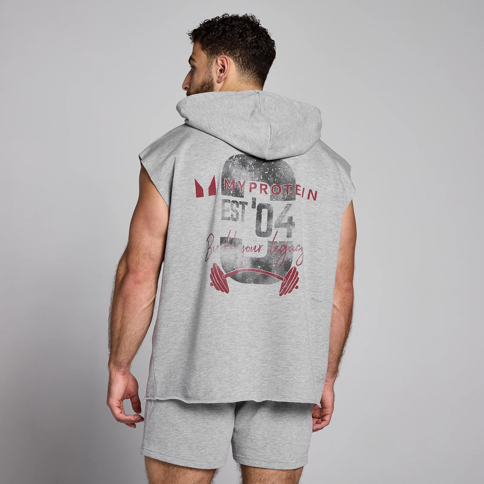 MP Men's Origin Graphic Hooded Vest – Grey Marl - XS Bild 1
