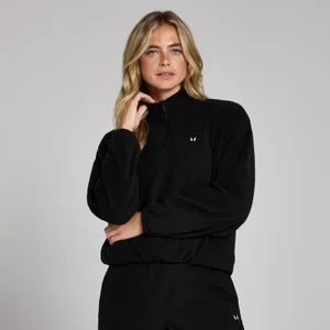 MP Women's Funnel Neck 1/4 Zip Fleece – Black - Size XS