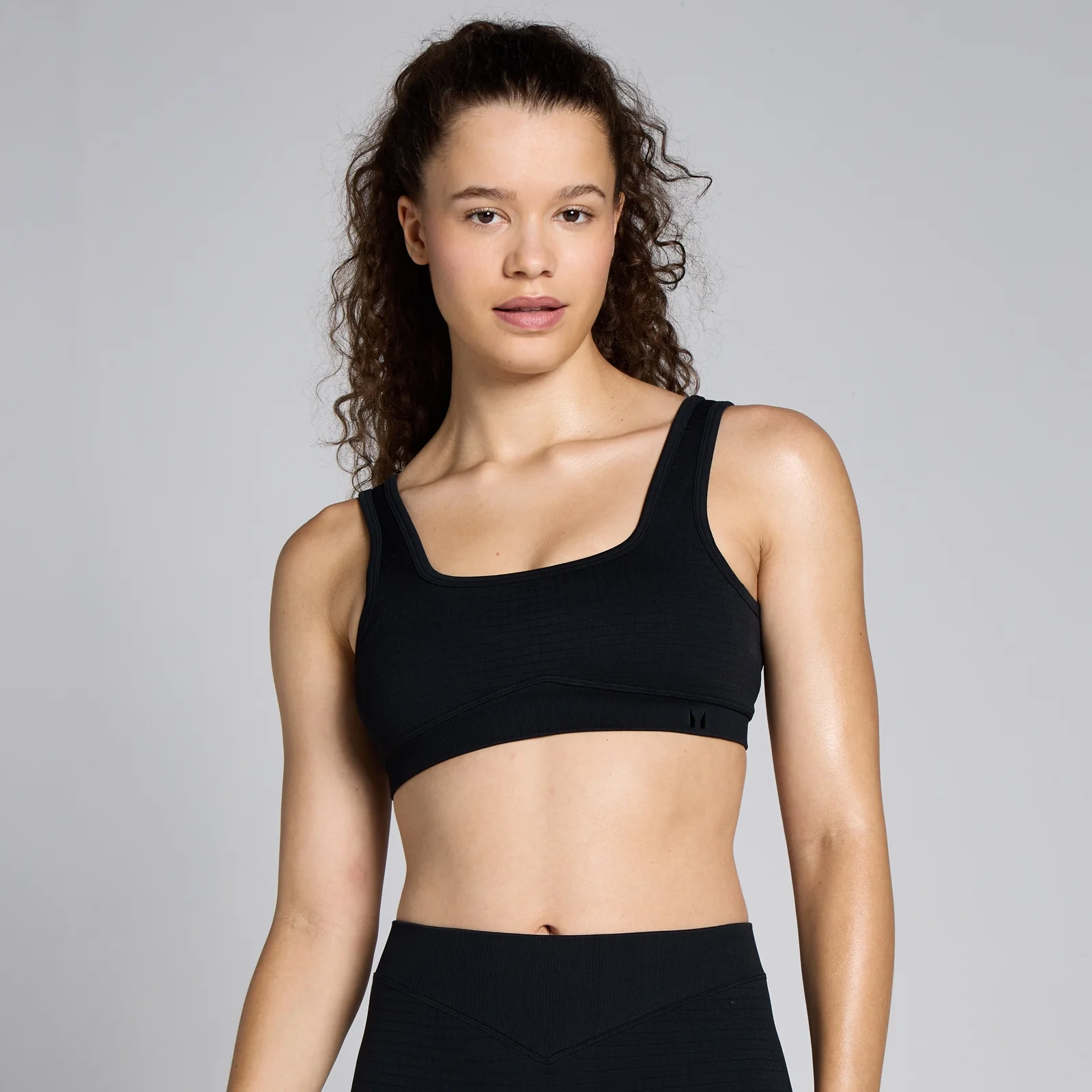 MP Women's Lifestyle Waffle Seamless Bra – Black - XS Bild 1