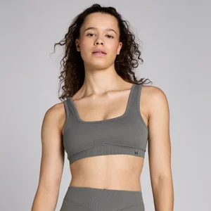 MP Women's Lifestyle Waffle Seamless Bra – Gunmetal - Size XS