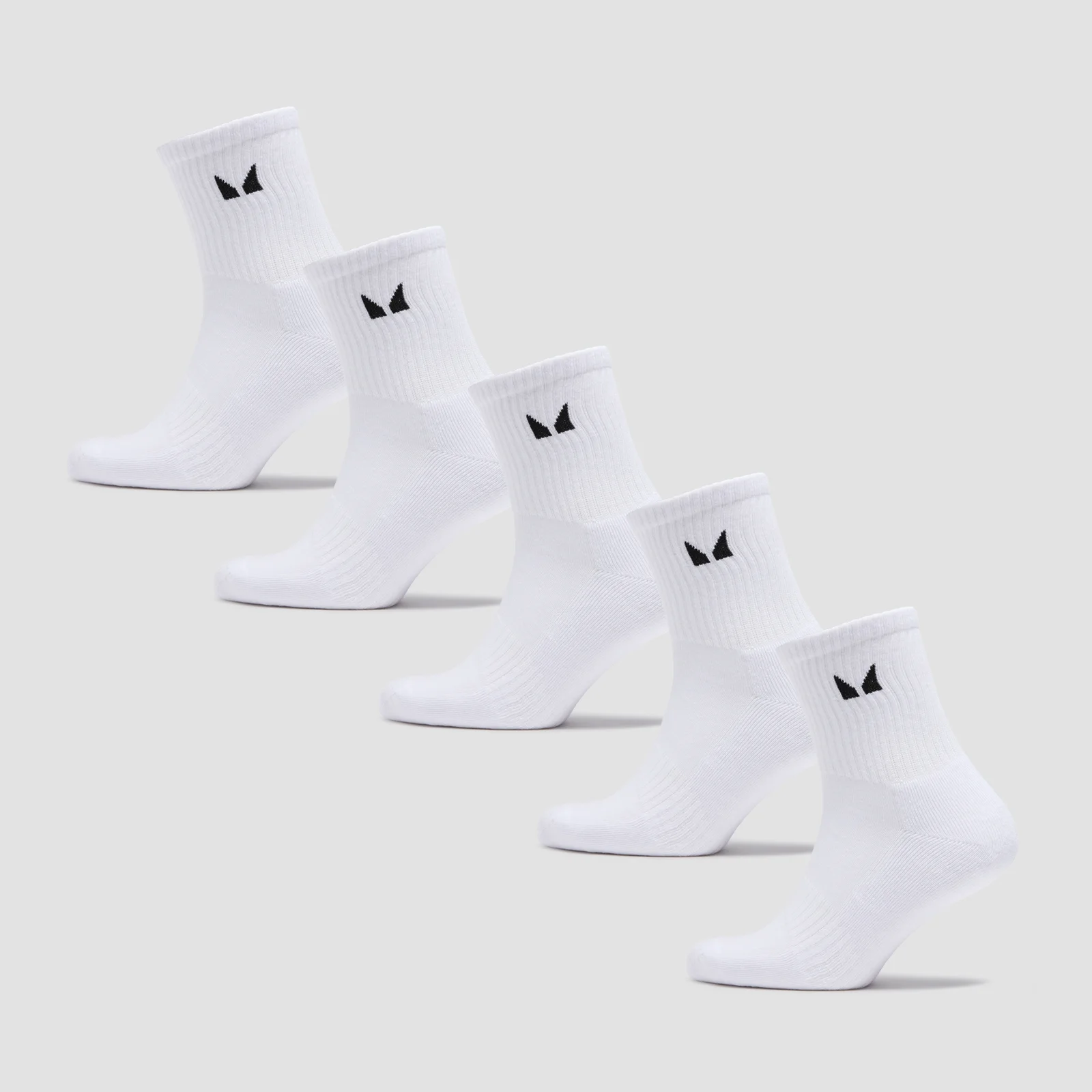 MP Unisex Crew Socks (5 Pack) - White - UK 9-11 Bild 1