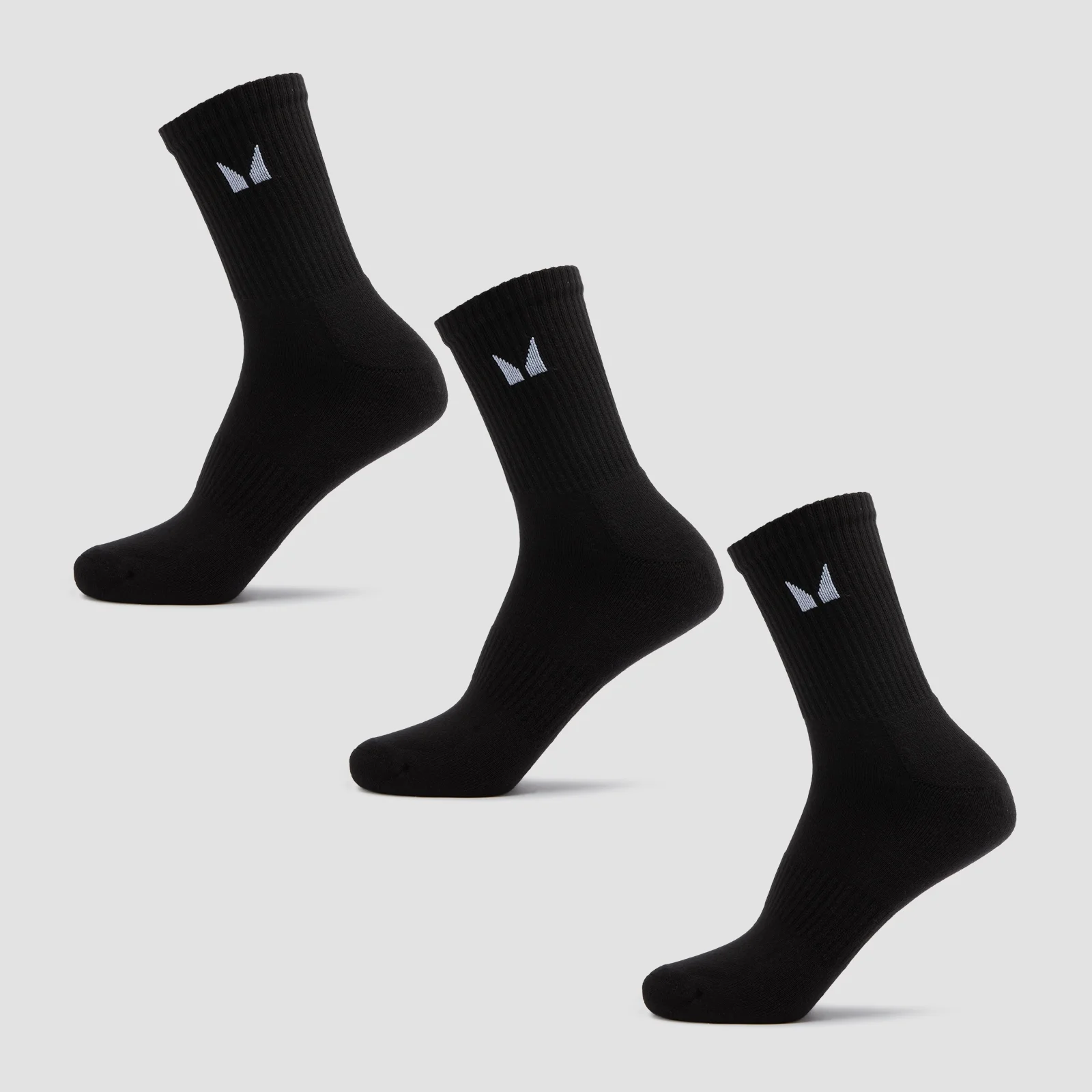 MP Unisex Crew Socks (3 Pack) - Black - UK 6-8 Bild 1