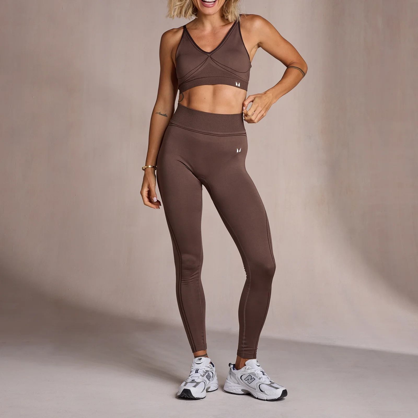 MP Women's Seamless Rib Leggings – Coffee - M Bild 1