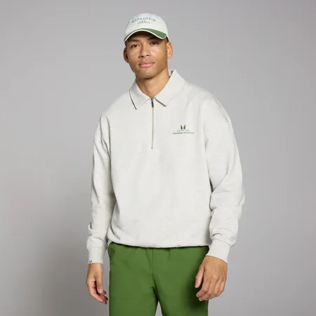 MP Men's Lifestyle Collared 1/4 Zip – Grey Marl