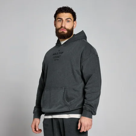 MP Origin Washed Graphic Hoodie – Washed Black