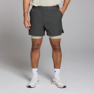 MP Men's Tempo 2 in 1 Graphic Shorts – Washed Black - Size XS