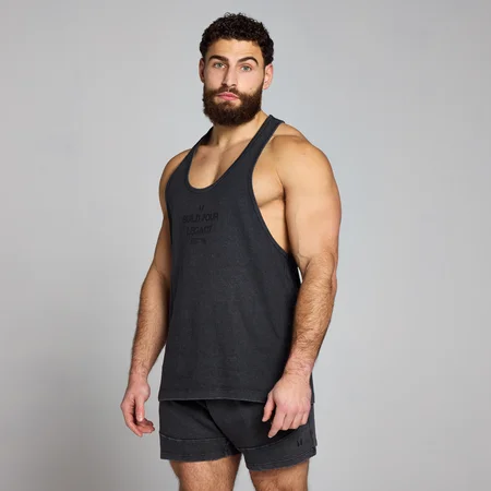 MP Men's Origin Washed Graphic Stringer – Washed Black