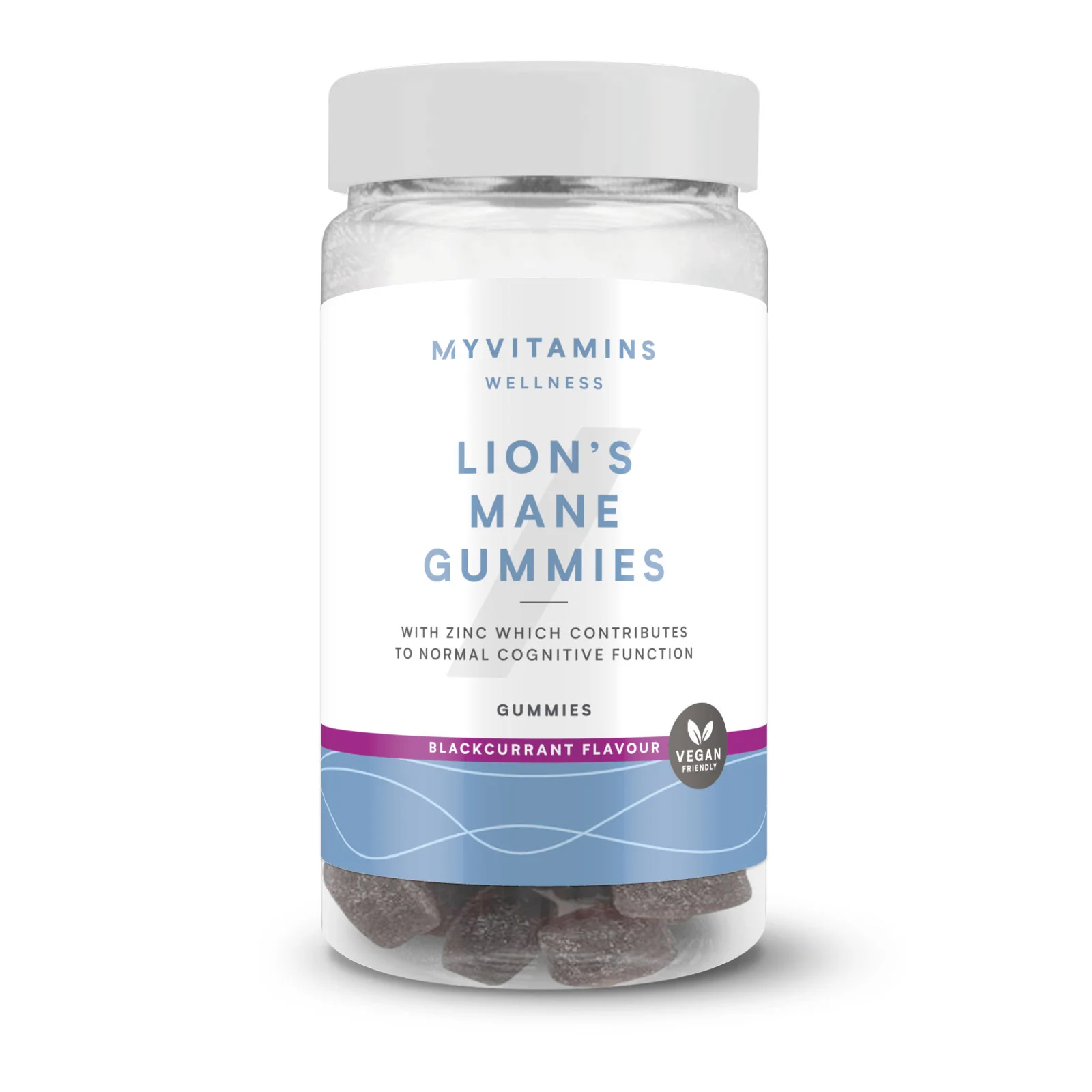 Tuggtabletter med svamp - 60gummies - Lion's Mane (Focus) - Blackcurrant Bild 1
