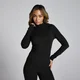 MP Women's Lifestyle Funnel Neck Sheer Top – Black