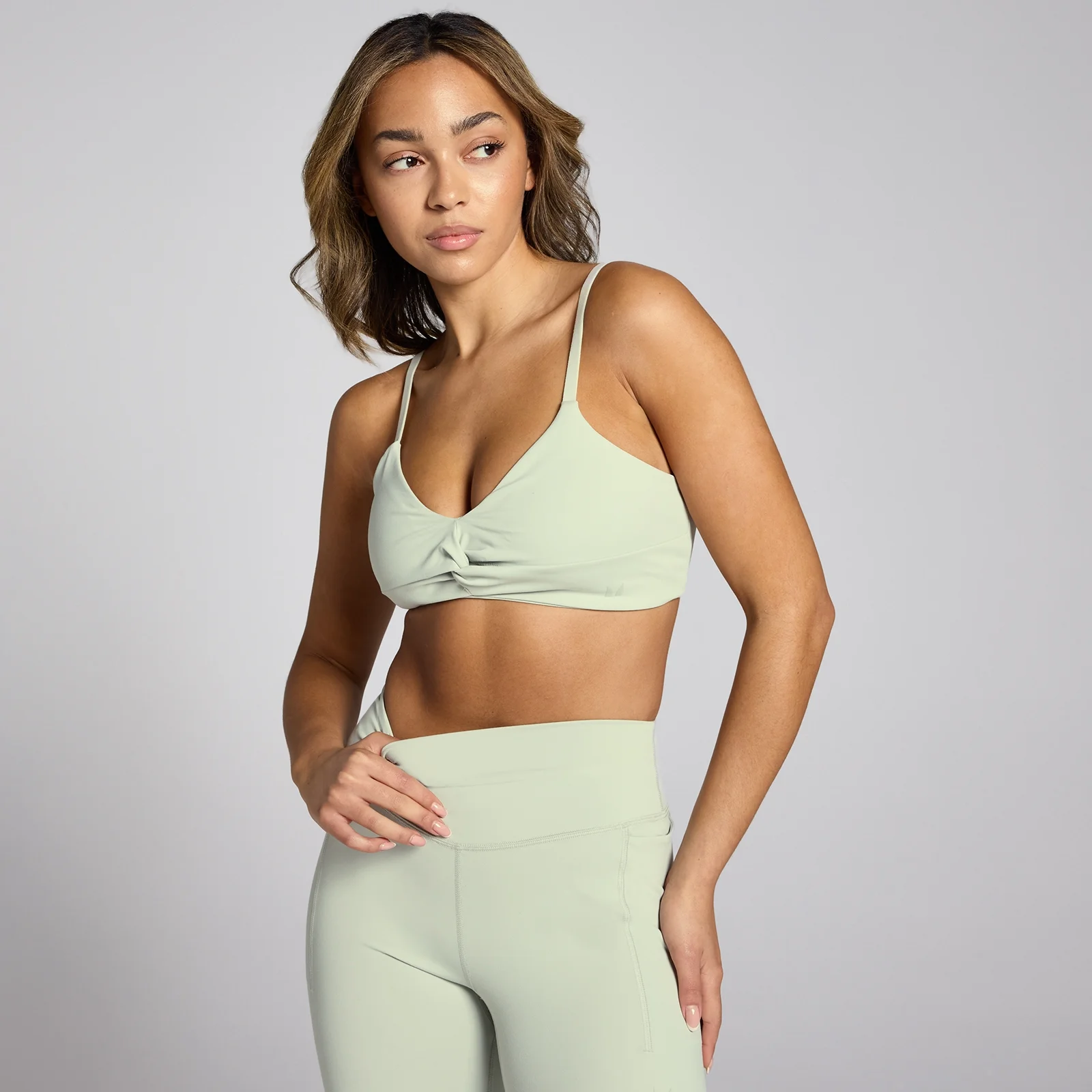 MP Women's Lifestyle Twist Front Sports Bra – Mineral Green - M Bild 1