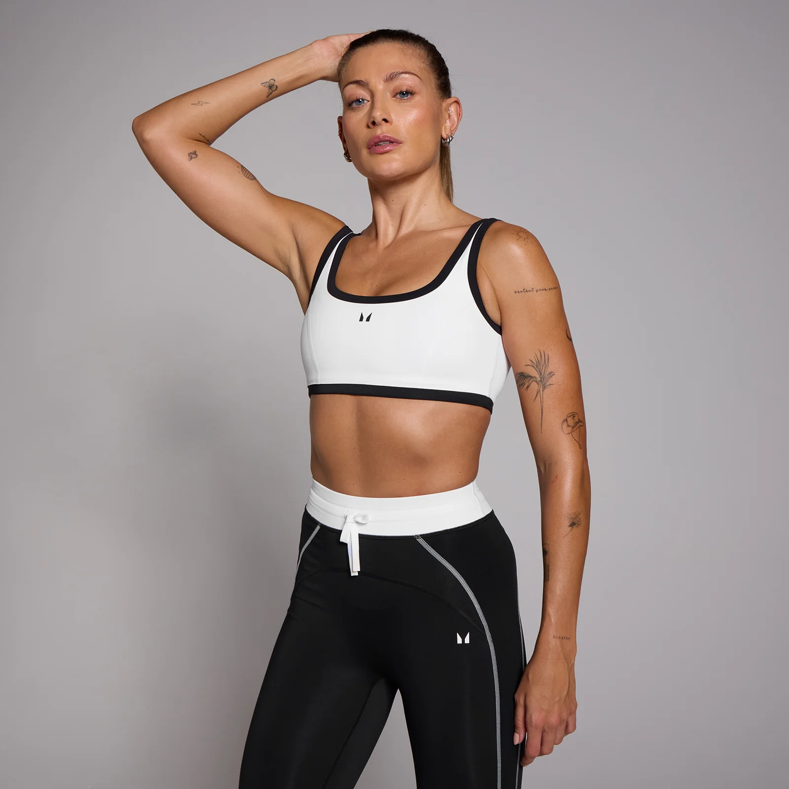 MP Women's Tempo Contrast Sports Bra – White - L Bild 1