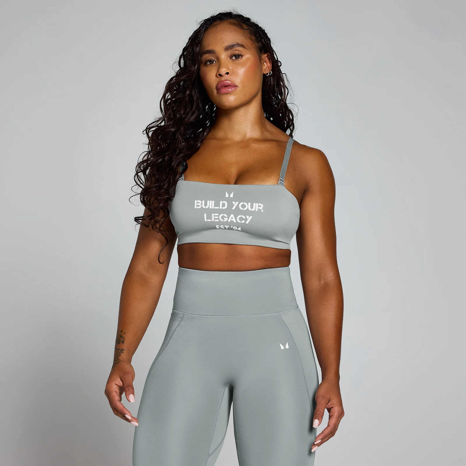 MP Women's Origin Graphic Training Sports Bra – Fossil Grey - XS Bild 1