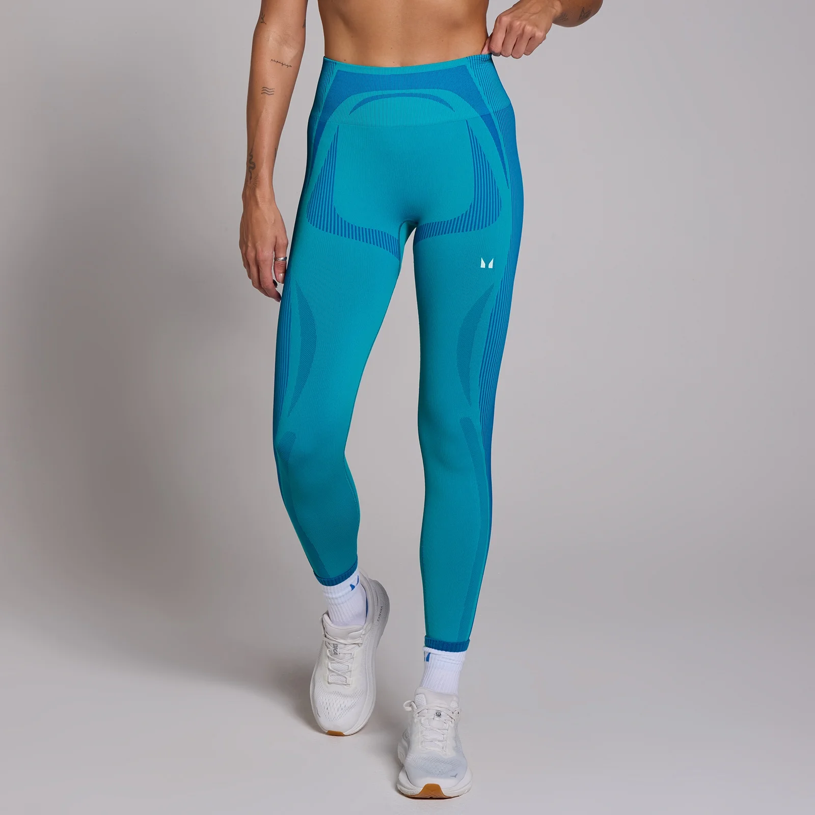MP Women's Tempo Seamless Hybrid Leggings – Ocean Blue - L Bild 1