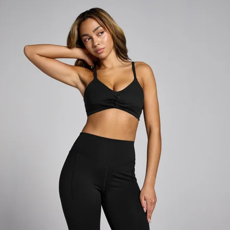 MP Women's Lifestyle Twist Front Sports Bra – Black